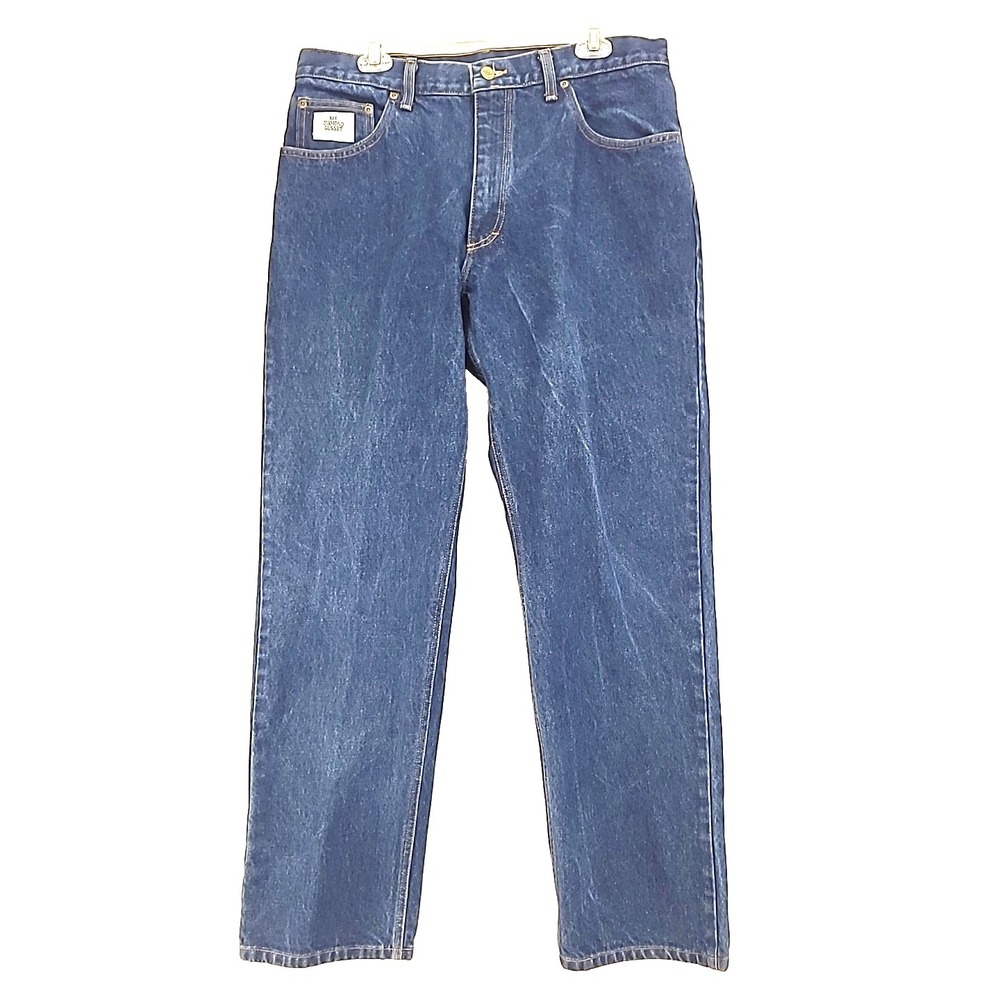 VTG Diamond Gusset Mens Jeans 36x32 Dk Wash Mid Rise Straight Leg Made in USA
